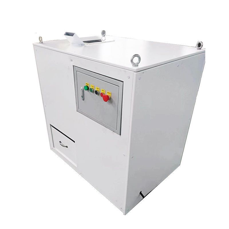 SR3 model dual-shaft shredder, used for recycling data storage devices (hard drives)