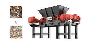 WX-1200D Is A Large-scale, Dual-shaft Shredder Used for Shredding Metal Sheets And Wooden Pallets.