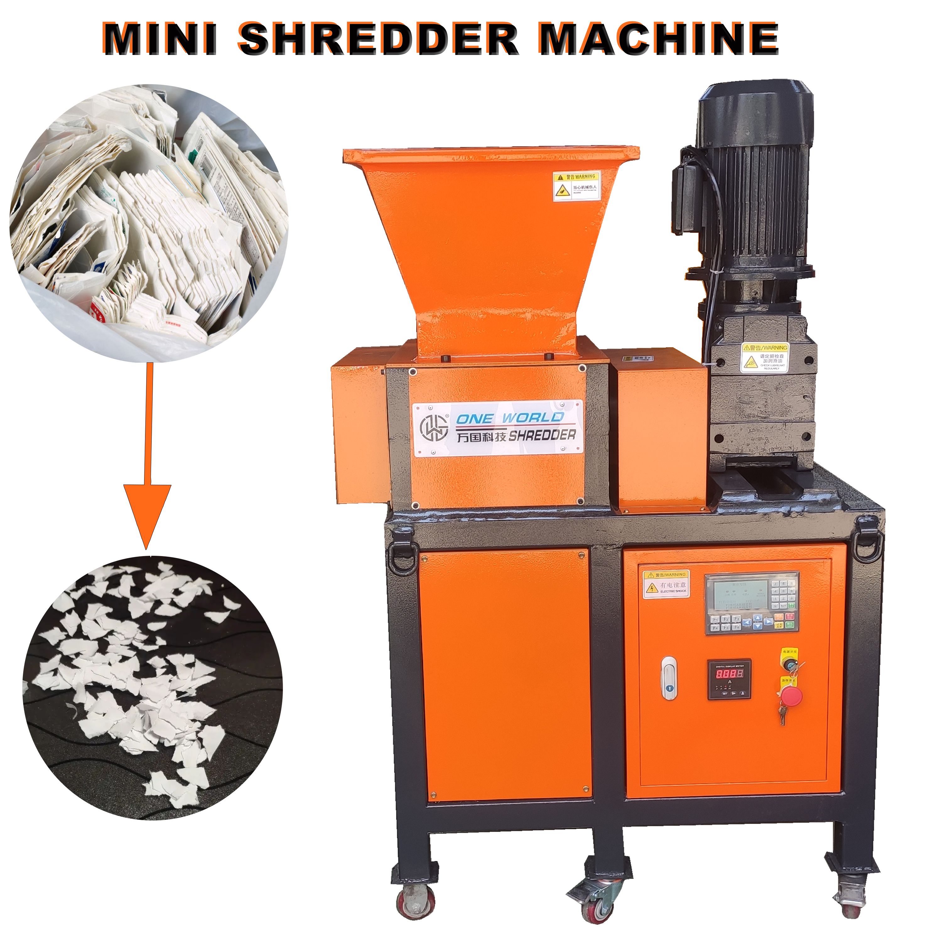 Mini plastic bottles shredder machine crusher machine 