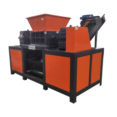 Double Shaft Shredder with Control System for Recycling