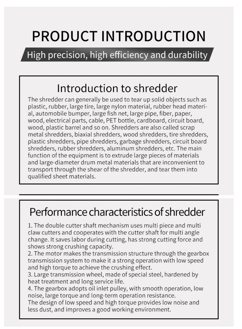 Versatile shredding capabilities for plastics and metals