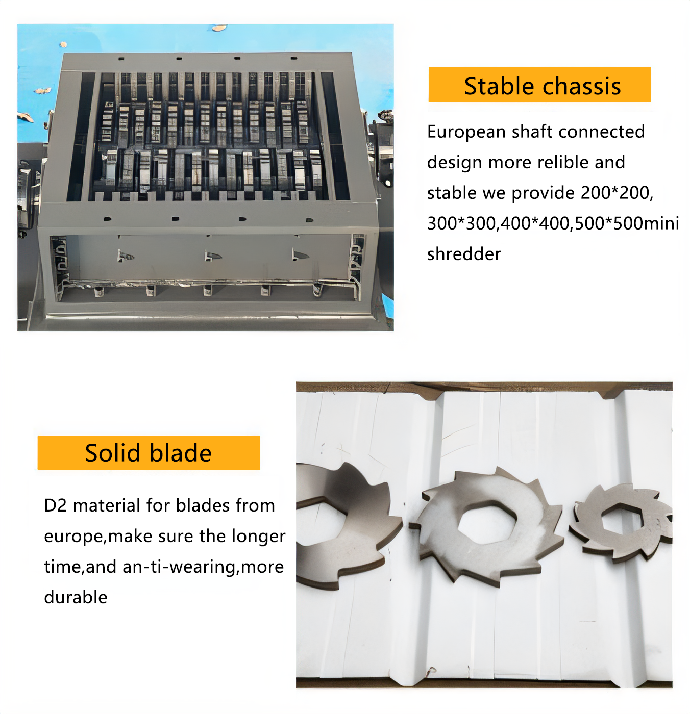 Industrial solid waste and metal shredding application