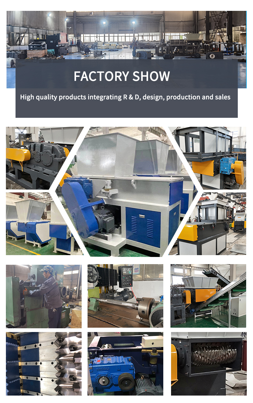 WX-1200S Single-Shaft Shredder processing heavy duty rubber and dense polymers