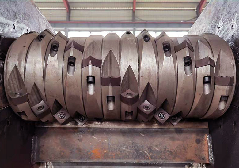 WX-600S E-Waste Shredder modular tungsten carbide blade roller